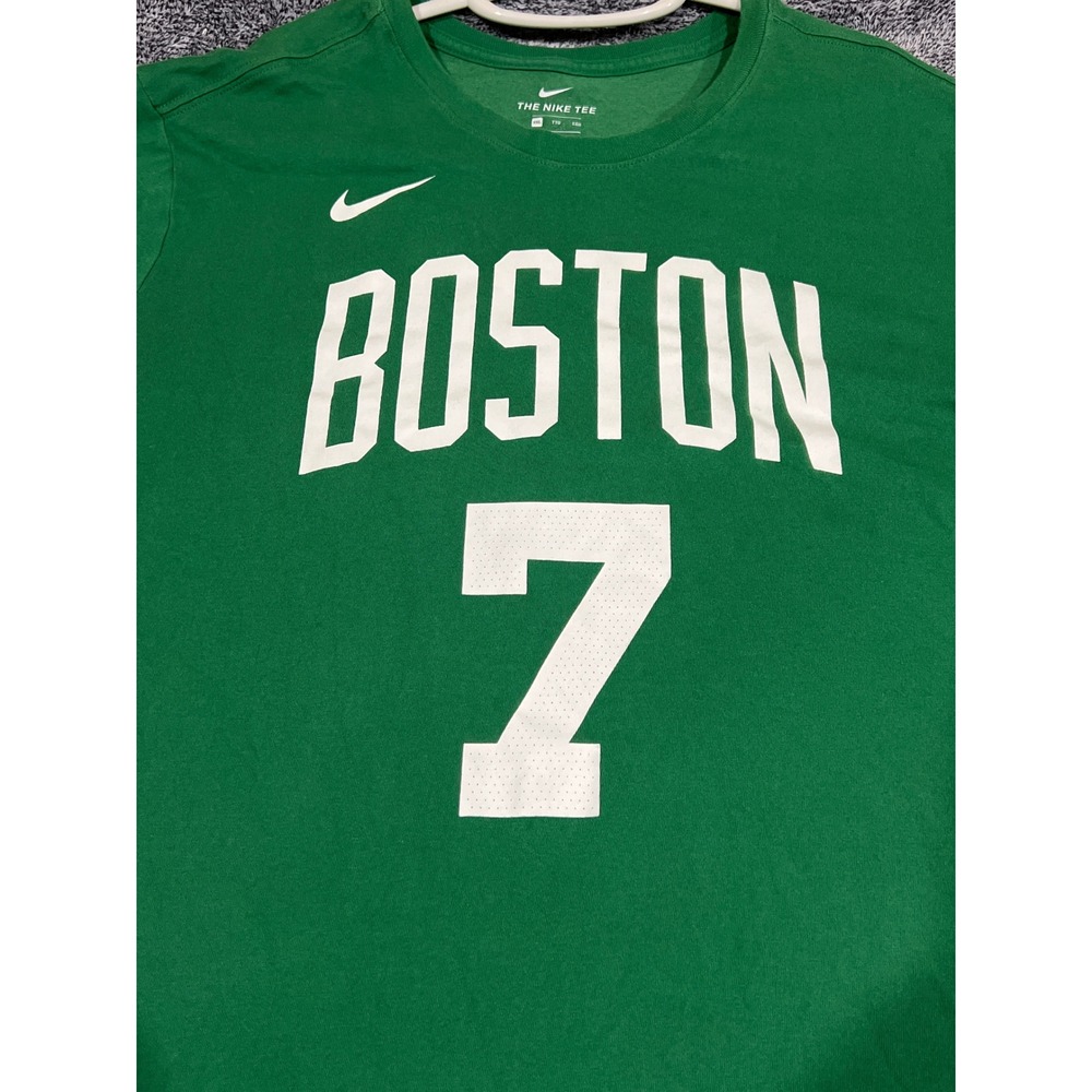 Nike Boston Celtics Jaylen Brown 7 Green T-Shirt Mens Size Large NBA Basketball